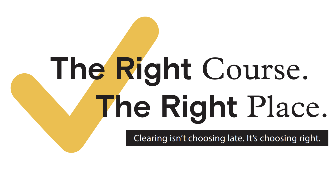 the right course the right place