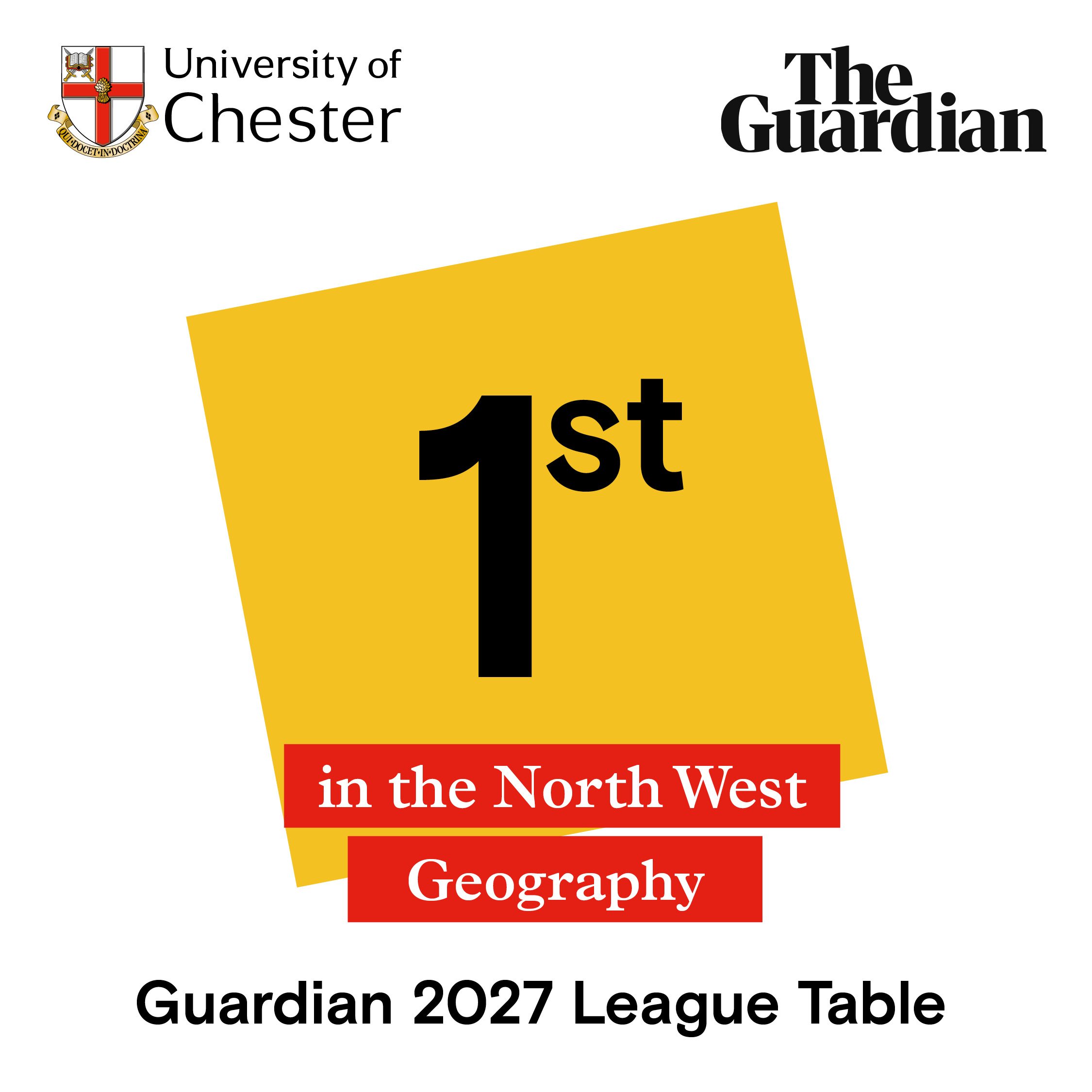 Geography is first in the North West in the Guardian league table