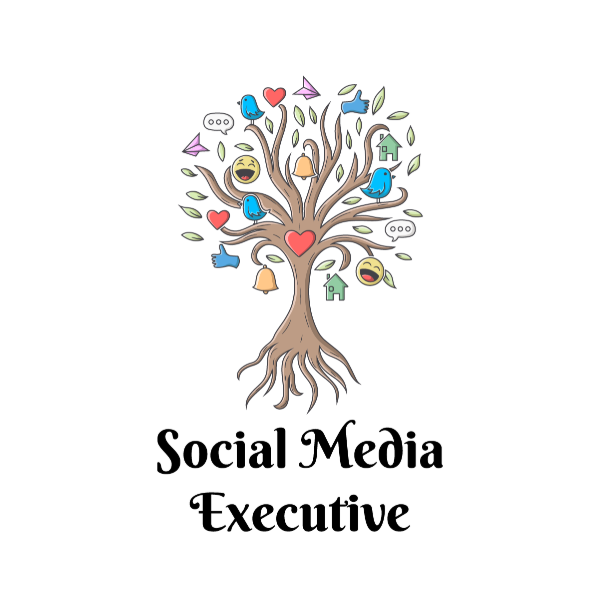 Social Media Executive Logo with text