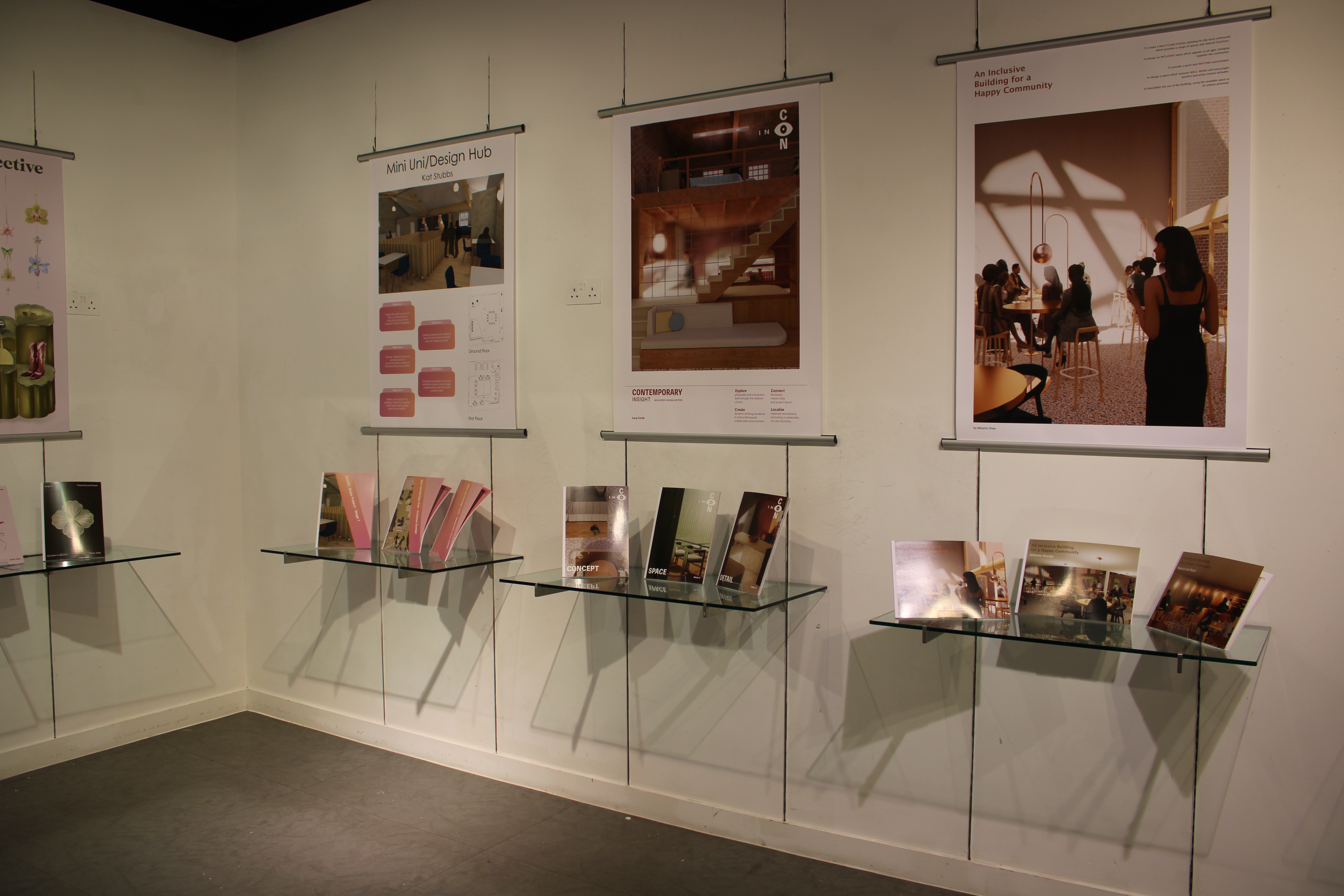 Interior designs on display inside exhibition