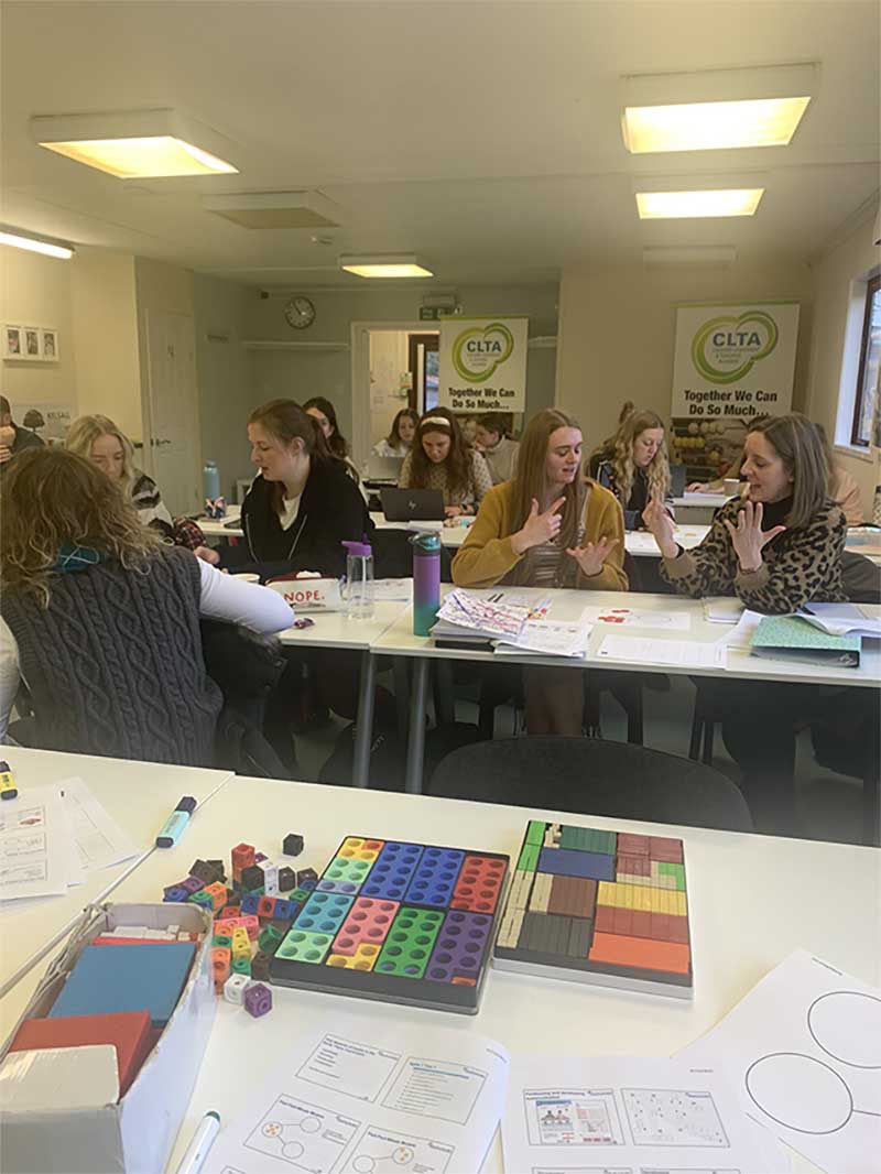 A group of associate teachers on a Cheshire Learning and teaching Maths training.