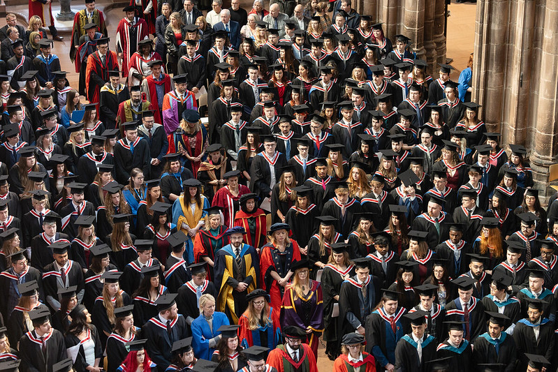 A birds eye view of academic procession.
