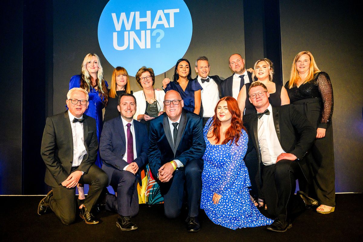 WUSCAS University of Chester team photo with Alexander Armstrong.