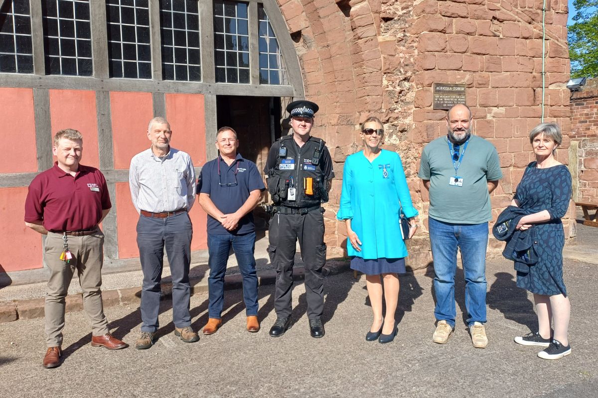 The High Sheriff of Cheshire, Joƫlle Warren MBE, recently visited members of the Digital Dimensions Project team at the Agricola Tower, Chester Castle.