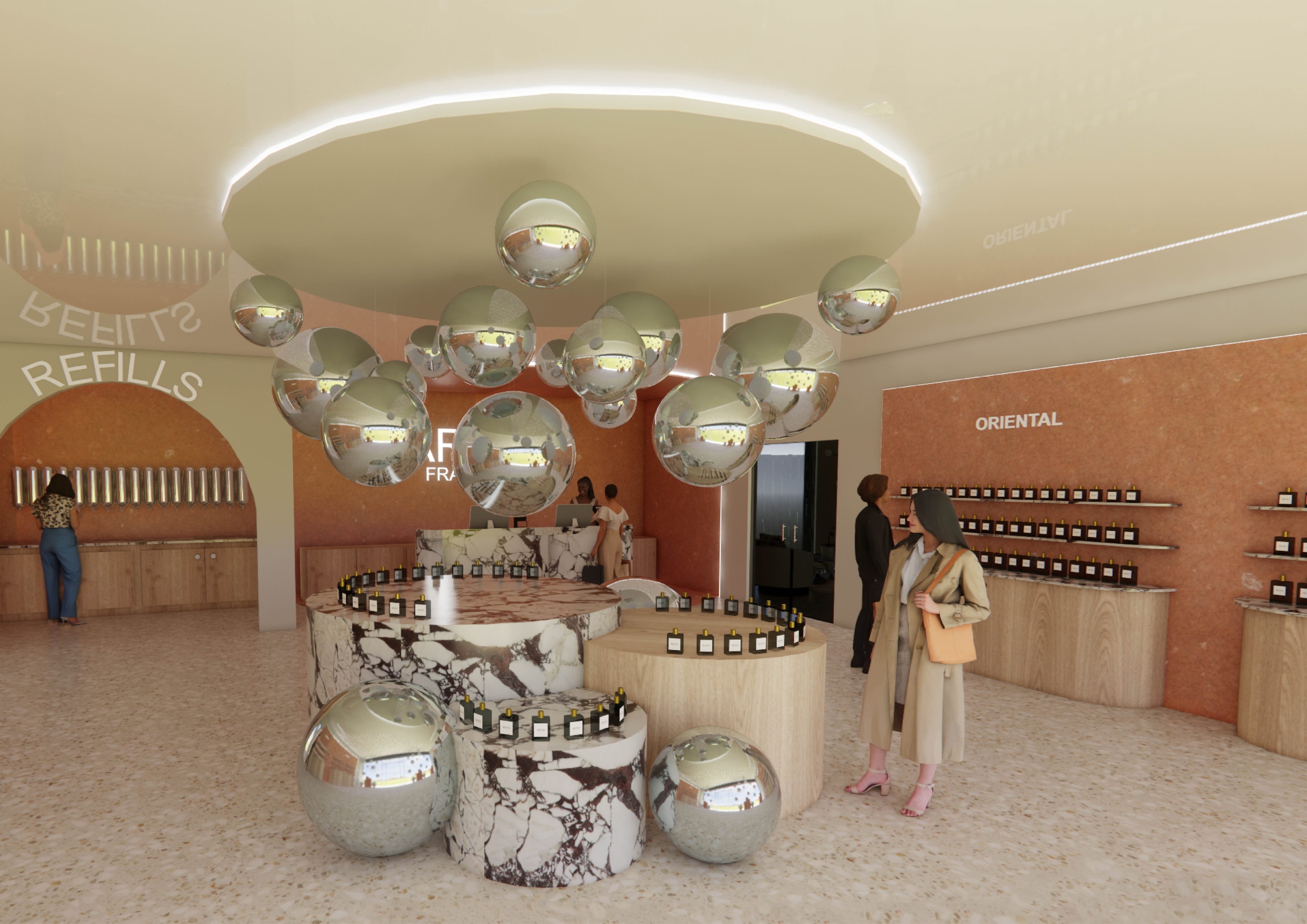 Aroma Fragrance store design by Abbie Beddows.