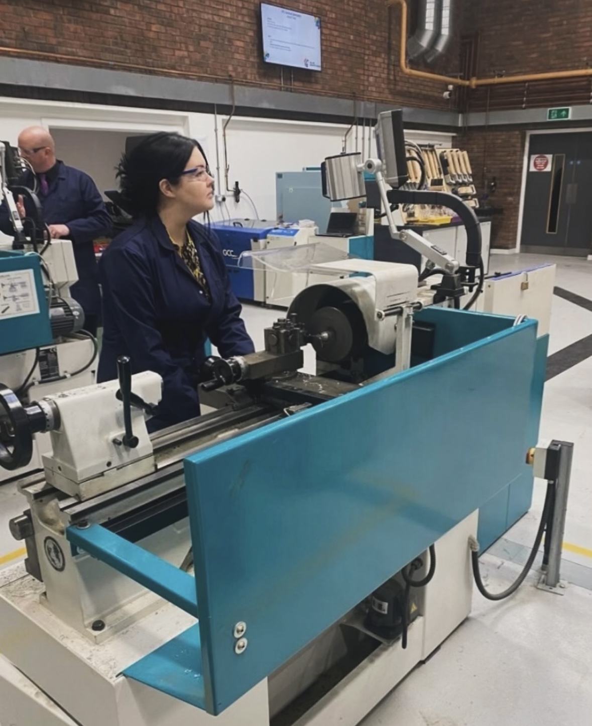 design and tech teacher in workshop