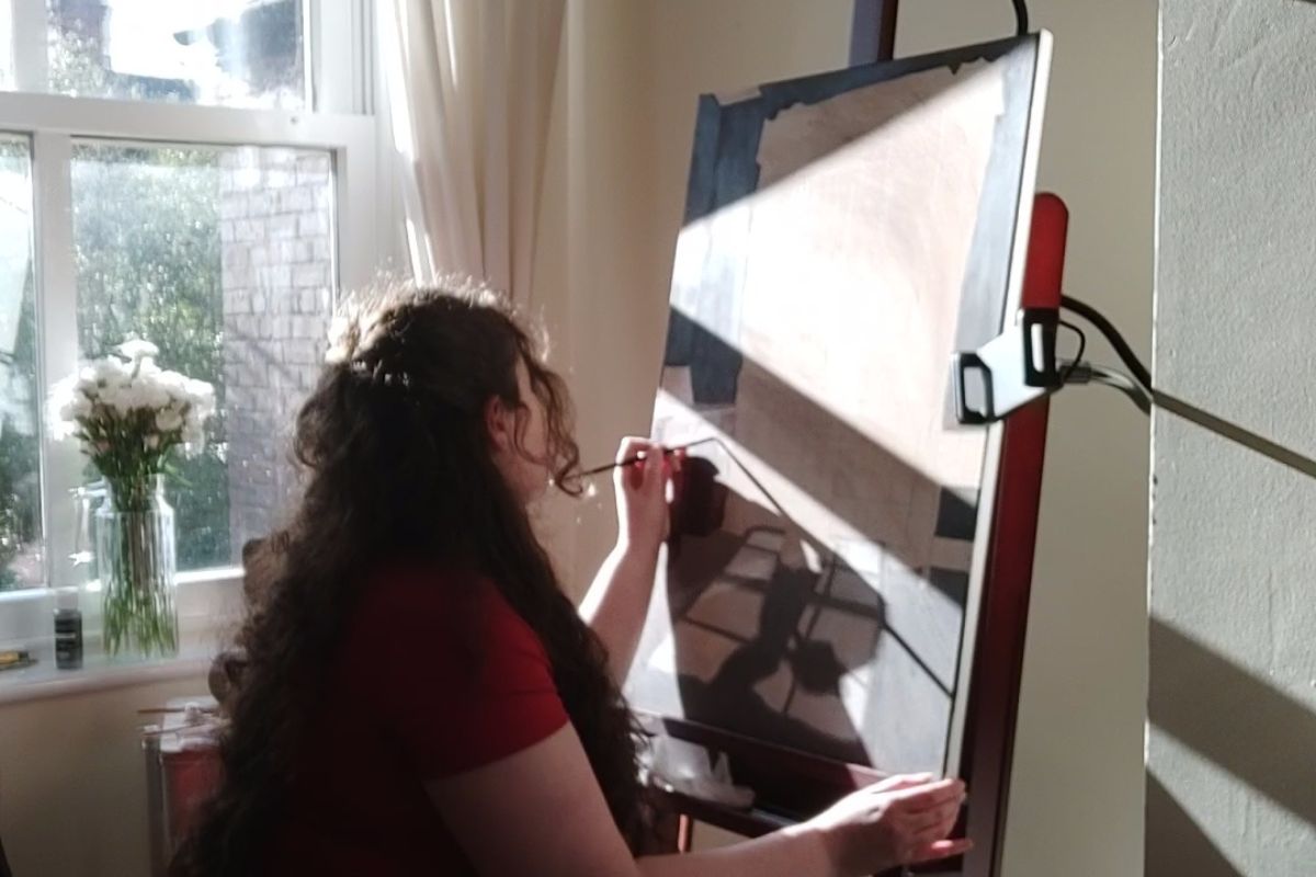 Maria Natalie at work.