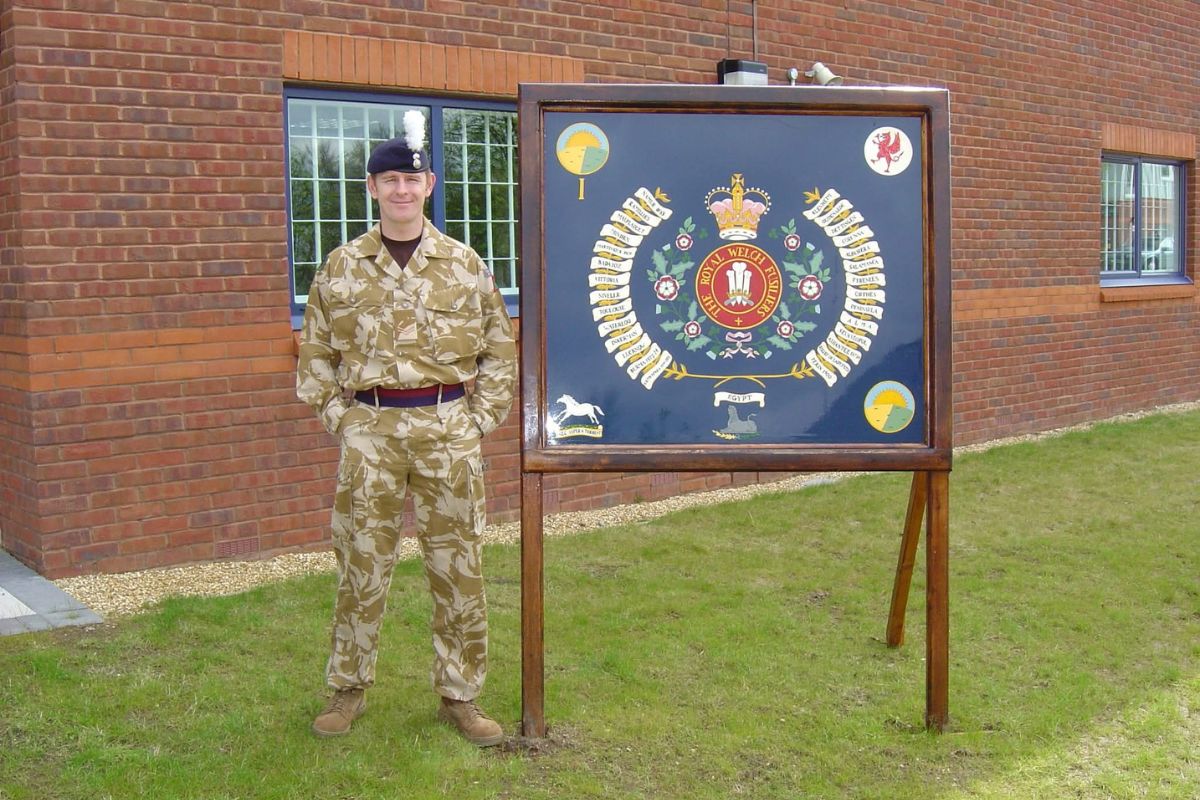 University of Chester student and decorated army veteran Mark Jones in service.