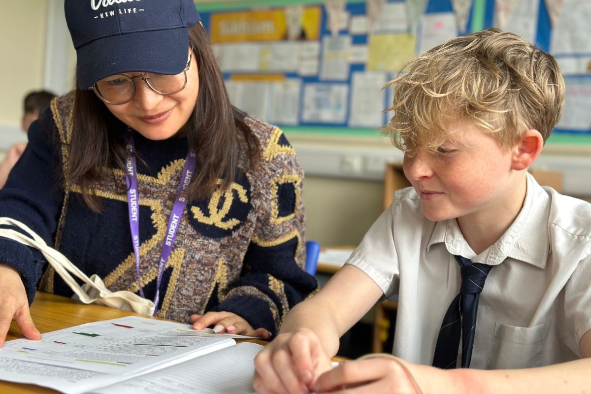 International teachers shadowing Queen's Park High School pupils.