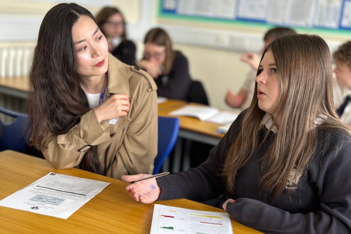International teachers shadowing Queen's Park High School pupils.