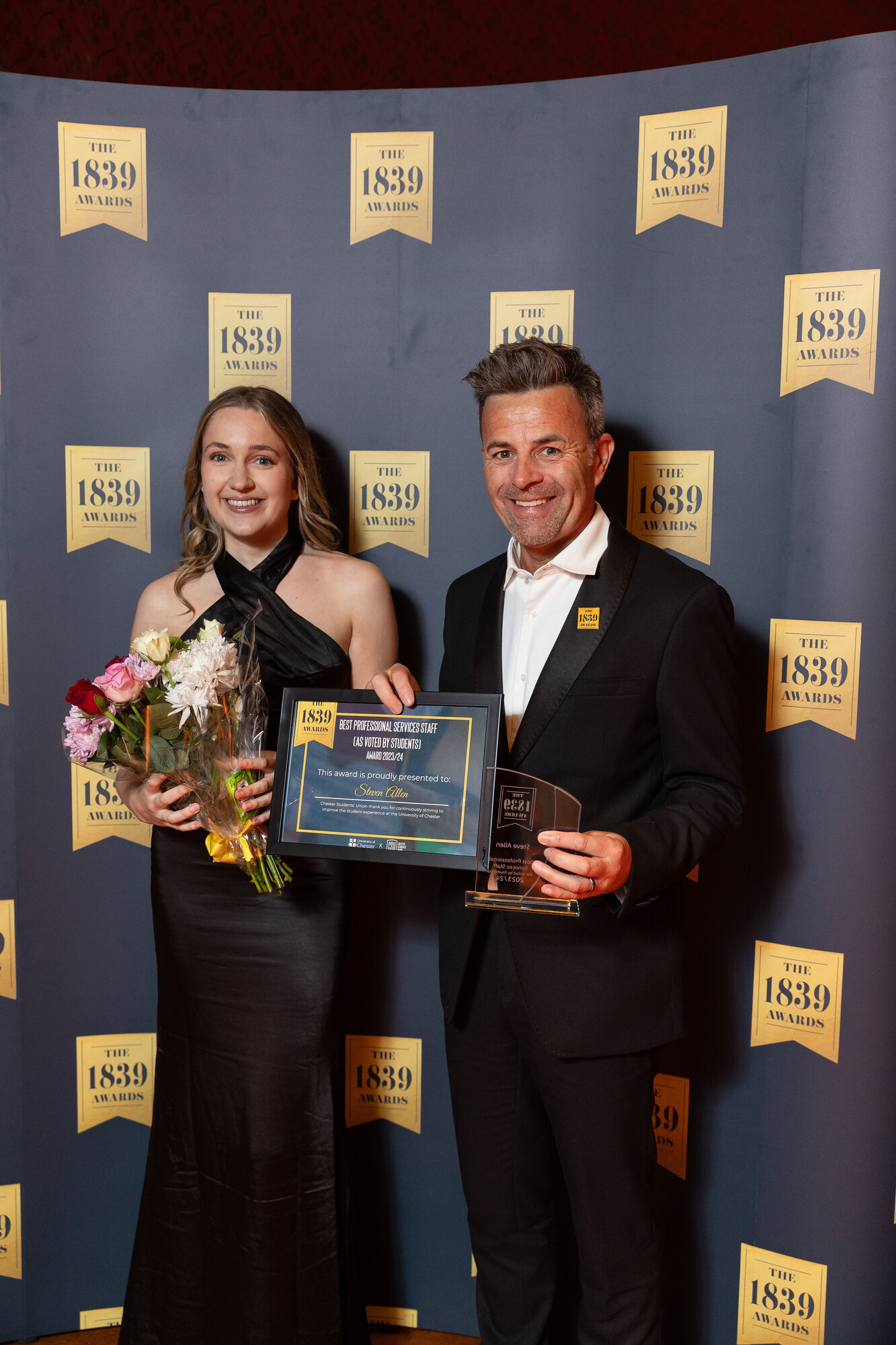 David McGravie, Ellie Smith at the 1839 awards, Chester town hall