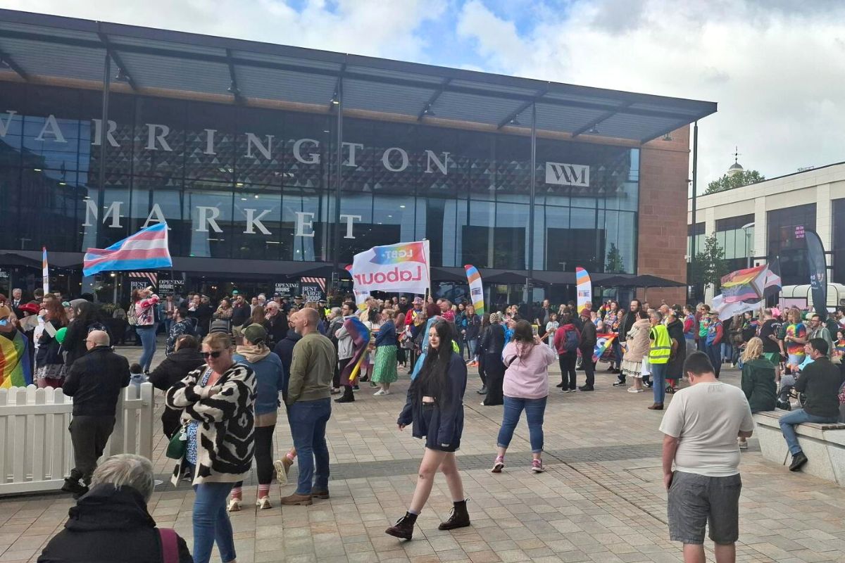 Warrington Pride activities at Time Square 2024.