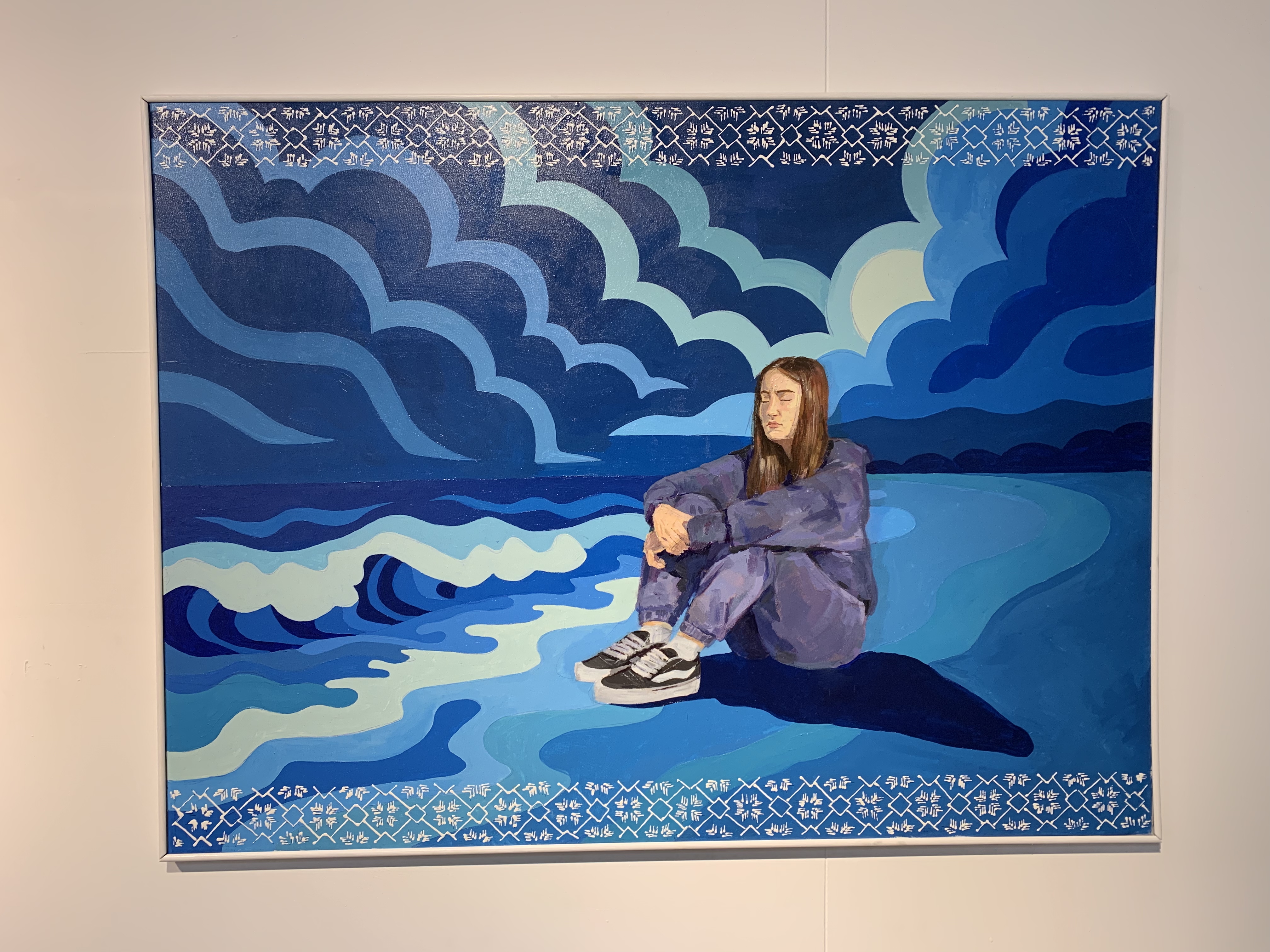 A picture of a girl with eyes closed